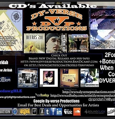 DY-VERSE PRODUCTIONS REPRESENTS A LARGE GROUP OF ARTISTS